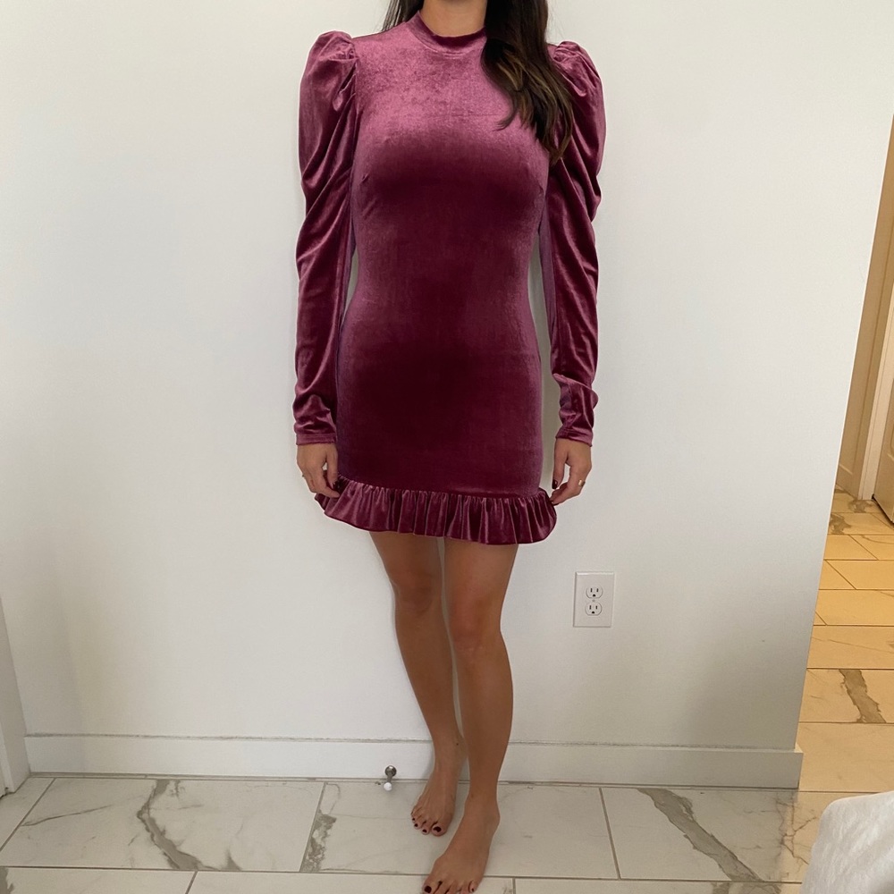 lovers and friends suede dress